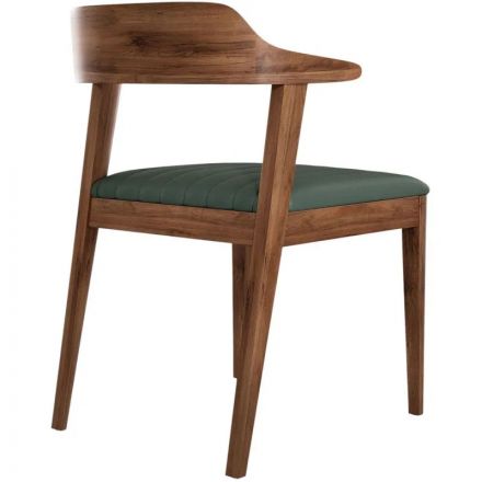 Стул Hordy орех темный/экокожа Grey Green