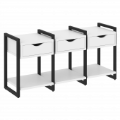 Loft Тумба на регулируемых опорах наборная. Вариант №4 VR.L-TN-4.O Белый бриллиант/Чёрный металл 1440*460*719 Loft Тумба на регулируемых опорах наборная. Вариант №4 VR.L-TN-4.O Белый бриллиант/Чёрный металл 1440*460*719