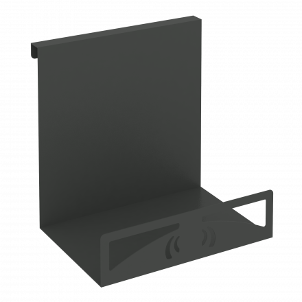 Навесной лоток для бумаг вертикальный широкий MAN-23 Антрацит металл 230*180*250