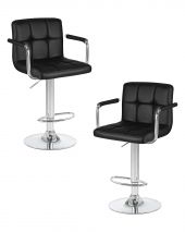 Набор 2 шт Стул барный DOBRIN KRUGER ARM, чёрный
