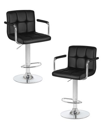 Набор 2 шт Стул барный DOBRIN KRUGER ARM, чёрный