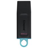 Флеш-диск 64 GB KINGSTON DataTraveler Exodia, разъем USB 3.2, черный/бирюзовый, DTX/64GB Флеш-диск 64 GB KINGSTON DataTraveler Exodia, разъем USB 3.2, черный/бирюзовый, DTX/64GB