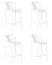 Набор 4 шт Стул полубарный DOBRIN CHLOE, белый