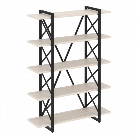 Loft Стеллаж на регулируемых опорах-5 полок VR.L-MST.O-5.8V Денвер светлый/Чёрный металл 1200*400*1650 Loft Стеллаж на регулируемых опорах-5 полок VR.L-MST.O-5.8V Денвер светлый/Чёрный металл 1200*400*1650