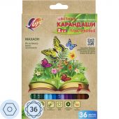 Карандаши цветные ЛучZOO шестигранные пластиковые 36 цв/наб 31С 1998-08 Карандаши цветные ЛучZOO шестигранные пластиковые 36 цв/наб 31С 1998-08