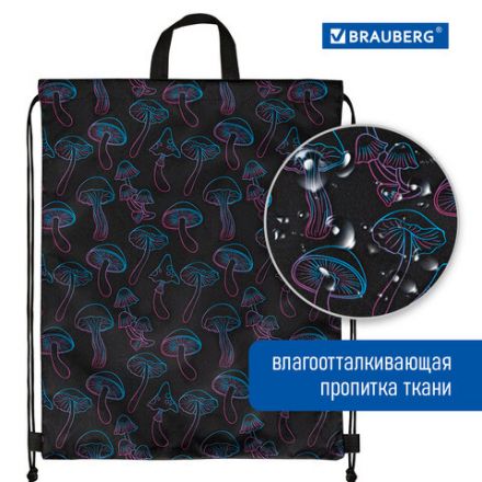 Мешок для обуви BRAUBERG большой удобный с ручкой, 51х41 см, Goblincore, 272401