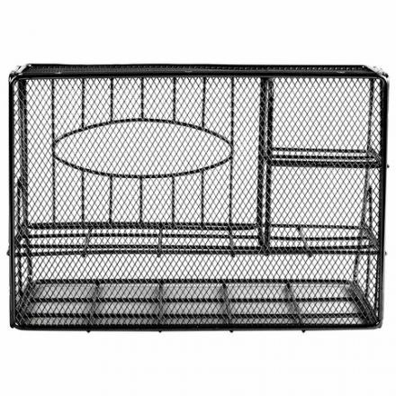 Органайзер для косметики и мелочей металлический 4 секции, MONTE VITA (МОНТЕ ВИТА), 160х240х150 мм, черный, 272480