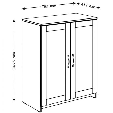 Тумба ШС_Сириус 2 двери 78х94,6 дуб сонома