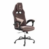 Кресло Arena metalBL велюр, коричневый/бежевый, 6/7