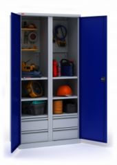 Инструментальный шкаф ИП-2/2 (ИП-2: шкаф-1, полка-6, экран-2, ящик-4; полка УК-2, крючки 5см - 1уп)