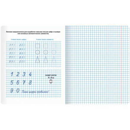 Тетрадь ПРОПИСЬ № 6 12 л. клетка, со справочным материалом, обложка картон, ЮНЛАНДИЯ, 404849