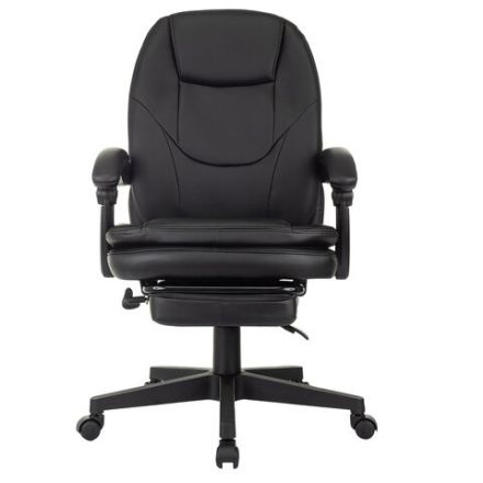 Кресло офисное CH-868N-BF, синхромеханизм, подставка для ног, экокожа, черное, 2018358