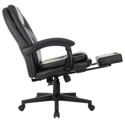 Кресло офисное CH-868N-BF, синхромеханизм, подставка для ног, экокожа, черное, 2018358