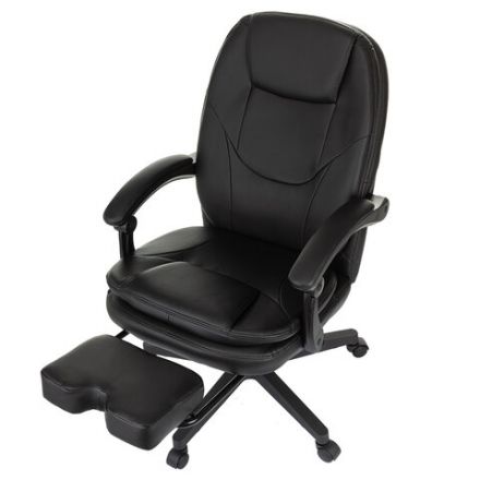 Кресло офисное CH-868N-BF, синхромеханизм, подставка для ног, экокожа, черное, 2018358