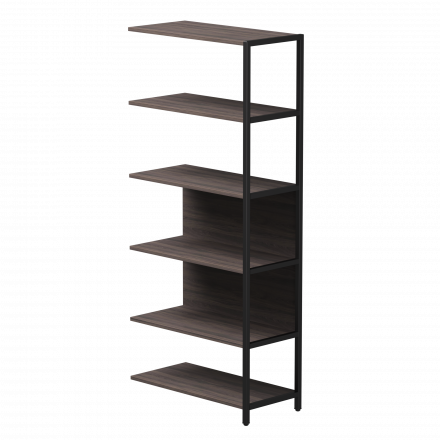 Полустеллаж металлический высокий Everprof EVO 805х385x1840 Дуб Пасадена/Черный