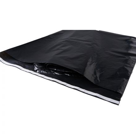 Корд курьерский пакет,без печати,без кармана,черн.,500х600+40,40мкм,50шт/уп