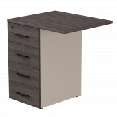 Тумба приставная Everprof EVO с топом 710х600x755 Кашемир/Дуб Пасадена