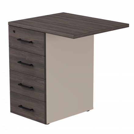 Тумба приставная Everprof EVO с топом 710х600x755 Кашемир/Дуб Пасадена