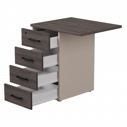 Тумба приставная Everprof EVO с топом 710х600x755 Кашемир/Дуб Пасадена