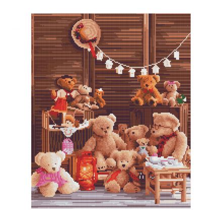 Алмазная мозаика ТРИ СОВЫ "Мишки", 40*50см, холст, картонная коробка с пластиковой ручкой Алмазная мозаика ТРИ СОВЫ "Мишки", 40*50см, холст, картонная коробка с пластиковой ручкой