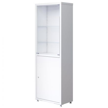 Шкаф MEG_медицинский 2секц.одноств. ШМ-01 МСК-646.02/06 ст/мет,570х320х1655