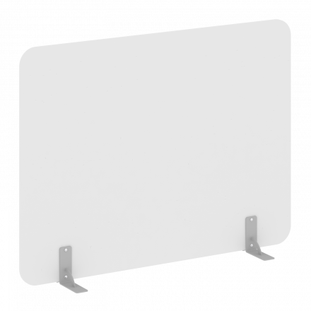 R-line Перегородки на металлических опорах на фетровых подпятниках DP.F-160-120 Белый/Серый металл 1600*18*1200