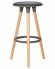 Табурет барный DOBRIN ROYCE, ножки светлый бук, цвет темно-серый (GR-04)