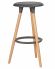 Табурет барный DOBRIN ROYCE, ножки светлый бук, цвет темно-серый (GR-04)