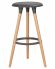 Табурет барный DOBRIN ROYCE, ножки светлый бук, цвет темно-серый (GR-04)
