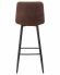Стул барный DOBRIN NICOLE, черные матовые ножки, коричневая микрофибра (PK-03)