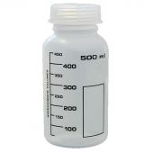 Банка д/реактивов 500 мл,с град.,шир/горл, с крышк.,п/п, LAMAPLAST 11001534