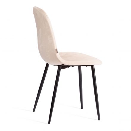 Стул BREEZE (mod. JSC-58) Велюр/металл , 44 х 53 х 86 см, creamy (кремовый) HLR 5 / черный