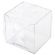 Подставка для бумажного блока BRAUBERG CLASSIC пластиковая, 90х90х90 мм, прозрачная, 238092