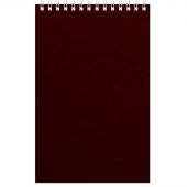 Блокнот Альт Офис 1 А5 60 листов бордовый в клетку на спирали (127х203 мм)