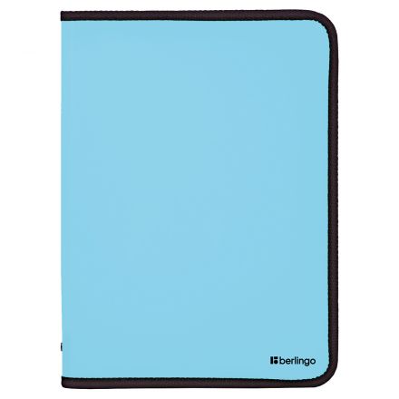 Папка на молнии Berlingo "Instinct" А4, 500мкм, аквамарин