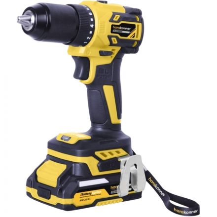 Дрель акк б/щ Hanskonner PLATINUM, 18В, 1BatterySystem, 65Нм HCD2065BLC