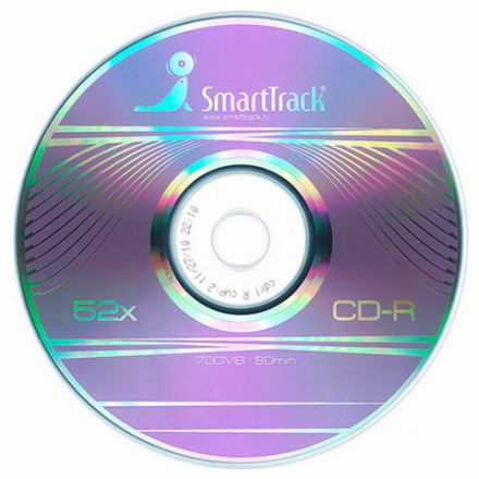 Диск CD-R SMARTTRACK, 700 Мб, 52x, Cake Box (упаковка на шпиле), КОМПЛЕКТ 50 шт., ST000151