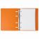 Тетрадь на кольцах А5 (180х220 мм), 120 листов, под кожу, клетка, BRAUBERG "Joy", оранжевый/светло-оранжевый, 129992