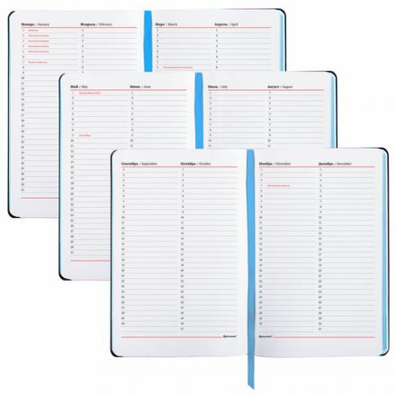 Ежедневник недатированный А5 (138х213 мм), BRAUBERG VISTA, под кожу, гибкий, 136 л., "Calligraphy", 112040