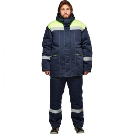 Костюм рабочий зимний муж з45-КПК син/лимон (р.52-54) 158-164