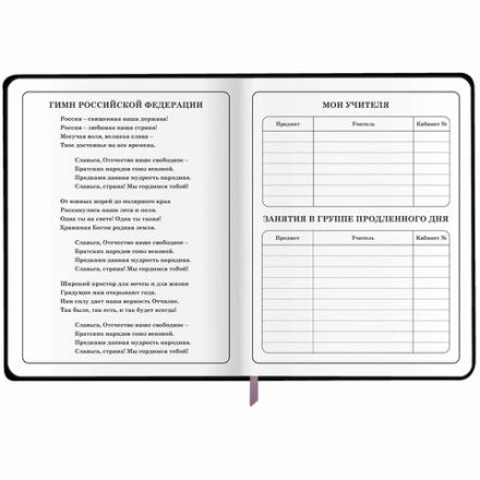 Дневник 1-4 класс 48 л., кожзам (гибкая), печать, фольга, ЮНЛАНДИЯ, "Девочка", 106922