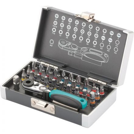 Набор бит , 1/4, магнитный адаптер, сталь S2, 33 предмета Gross  11365