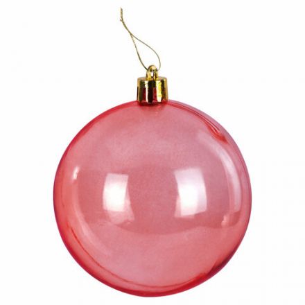 Шары ёлочные 8 шт., 8 см, "Eden Colors", пластик, цвет: красный/жемчужный, ЗОЛОТАЯ СКАЗКА, 591982