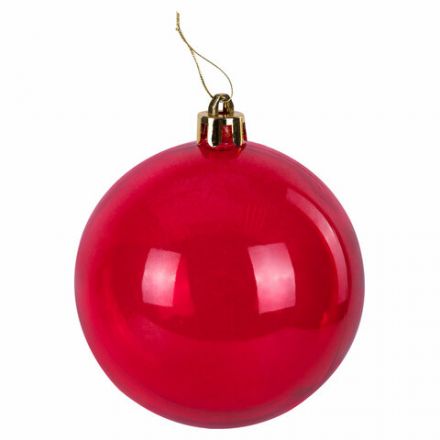 Шары ёлочные 8 шт., 8 см, "Eden Colors", пластик, цвет: красный/жемчужный, ЗОЛОТАЯ СКАЗКА, 591982