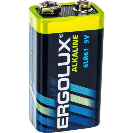 Батарейка Ergolux 6LR61 Alkaline BL-1 (6LR61 BL-1, батарейка,9В)
