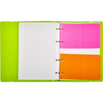 Бизнес-тетрадь А5,120 л,пласт обл,на рез,с разд, ATTACHE FANTASY,салат