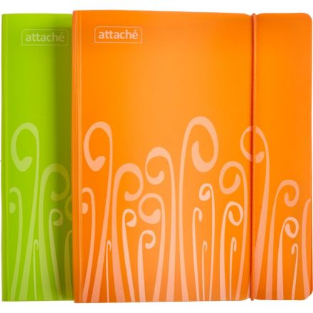 Бизнес-тетрадь А5,120 л,пласт обл,на рез,с разд, ATTACHE FANTASY,салат