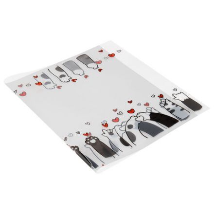 Обложки "PAWS" для тетрадей и дневников, КОМПЛЕКТ 10 шт., ПЛОТНЫЕ, 210х350 мм, 110 мкм, FUNSTER (ФАНСТЕР), 274086