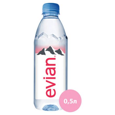 Вода негазированная минеральная EVIAN 0,5 л, 13861