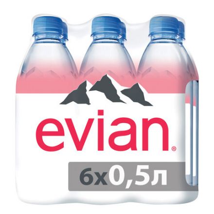Вода негазированная минеральная EVIAN 0,5 л, 13861